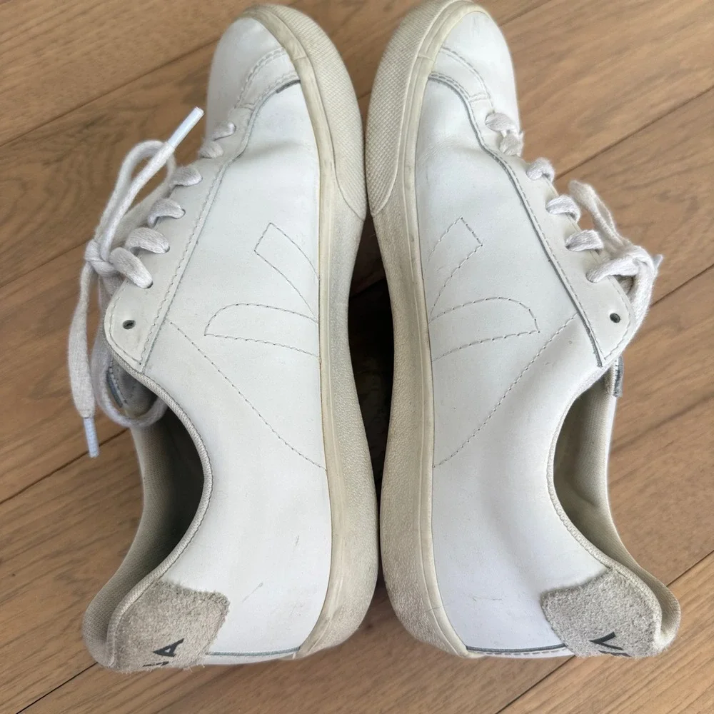 Veja Esplar Leather Sneakers Extra White Womens US 8 EUR 39 Low Top Shoes - Picture 8 of 12
